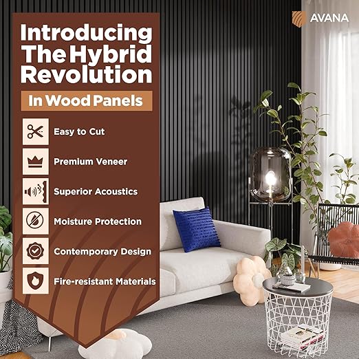 Avana Modern Acoustic Wood Wall Panels –93.2x11.25 Inch Panels – Fits 94x12 - Image 2