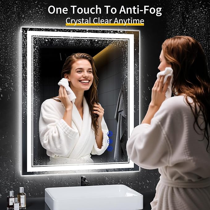 36"x30" LED Bathroom Mirror - Image 4