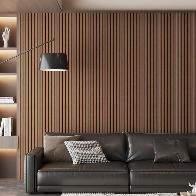 Wood Slat Acoustic Panels, 4 Pack 94" x 8" Wood Wall Panels, Soundproof Wood - Image 9