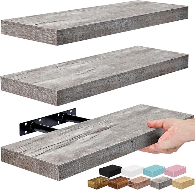Sorbus Floating Shelves for Wall – 16 Inch Floating Shelf for Kitchen, Living by Sorbus