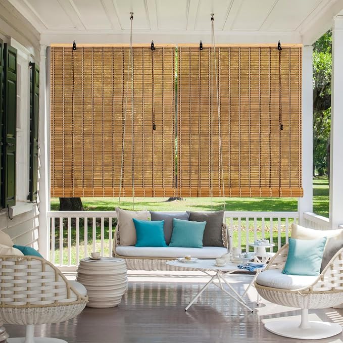 Bamboo Roman Shades Blinds for Windows - Image 2