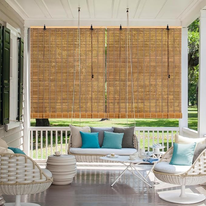 Natural Bamboo Blinds for Interior Windows 36 Wide - Image 2