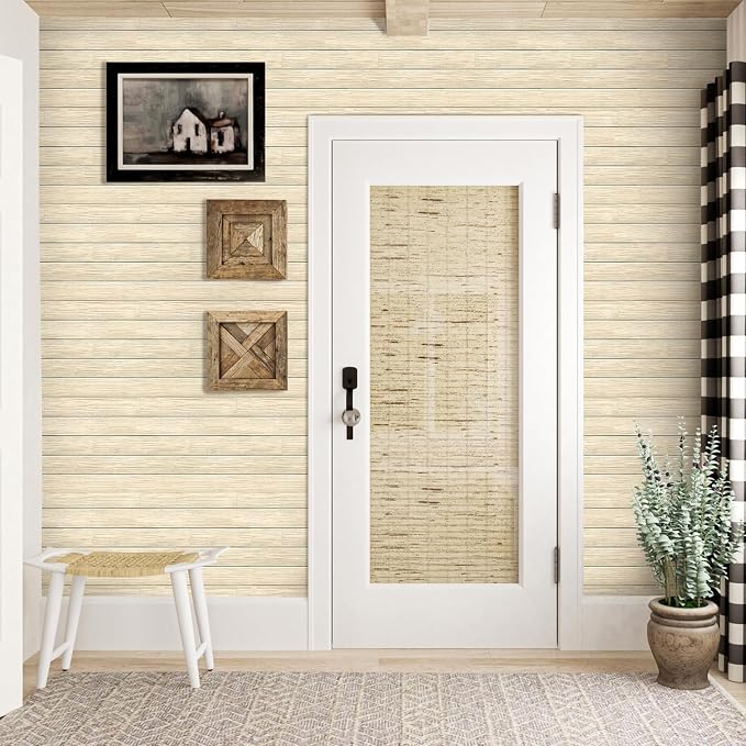 COMSTICKC Peel and Stick Faux Wood Wall Sticker Wall Panels, Ultra-Light Thin - Image 8