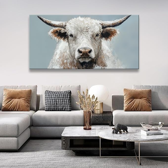 Suconvng Highland Cow Wall Art For Living Room Animal Canvas Art Wall Decor - Image 6