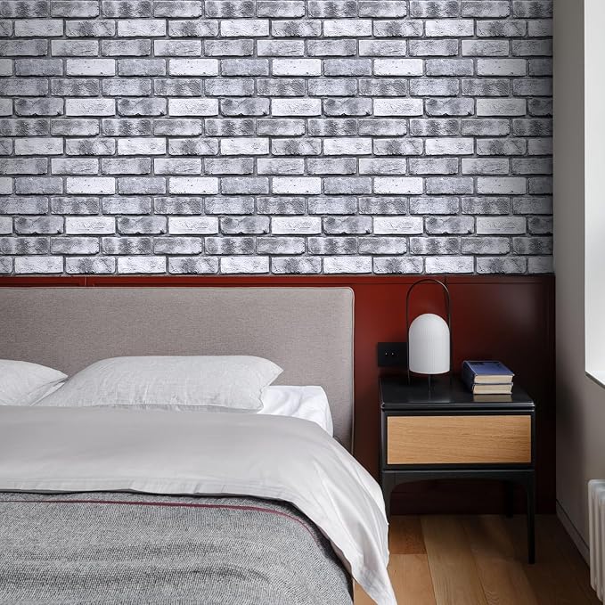COMSTICKC 3D Faux Brick Wall Panel Peel and Stick, Small Size, Ultra-Light PVC - Image 7