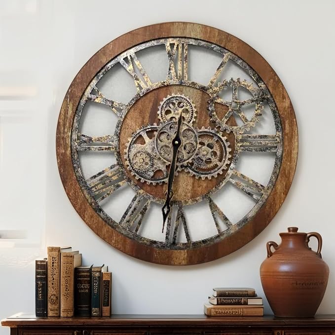 ImprovingLife The Gears Clock The Original Real Moving Gear Wall Clock Vintage - Image 2