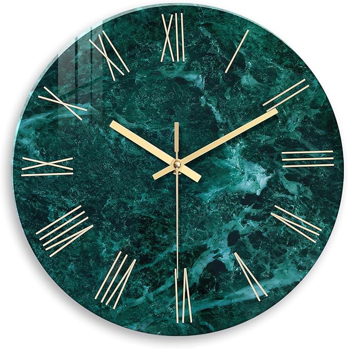 Teal Wall Clock Battery Operated 14 Inch Modern Abstract Clocks by Constantplanet%E6%97%97%E8%88%B0%E5%BA%97
