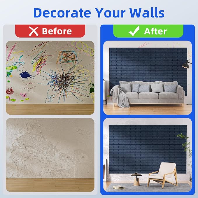 20 Pack Acoustic Panels with Self Adhesive, Soundproof Wall Panel, Brick Sound - Image 7