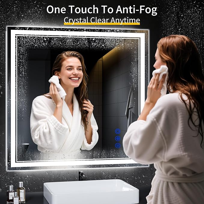 36"x36" LED Bathroom Mirror - Image 4