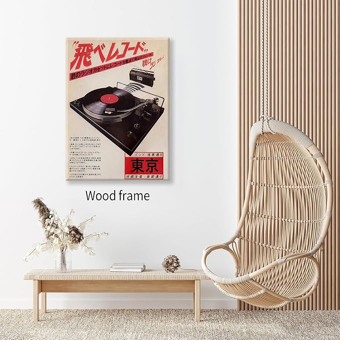 Japanese Retro Music Poster Japanese Ukiyo-e Framed Canvas Wall Art Vintage - Image 3
