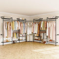 ONBRILL L7 Wall Mounted Industrial Pipe Clothing Rack – Heavy Duty Modular by ONBRILL