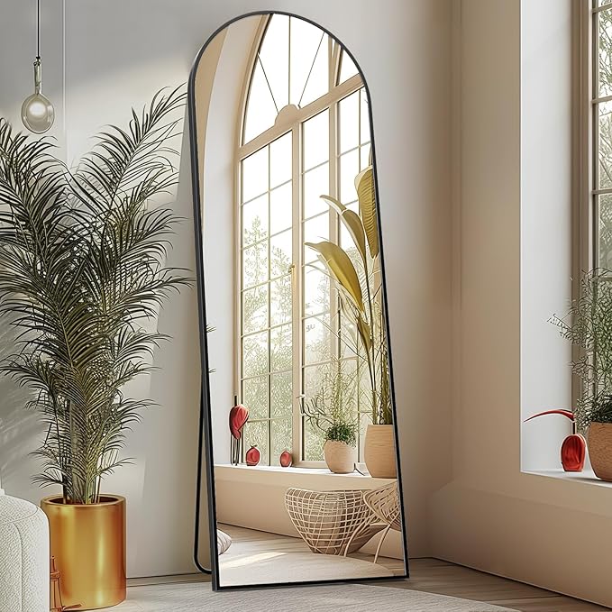 Sweetcrispy 59"x16" Arched Full Length Mirror, Leaning or Standing Full Body by Sweetcrispy