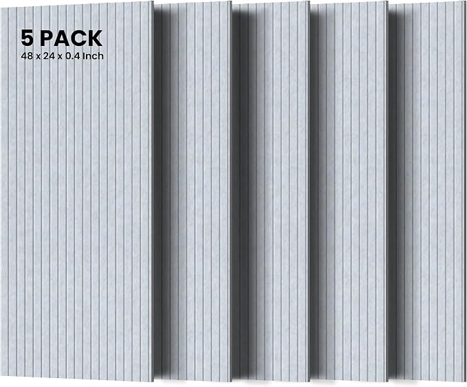 5 Pack Sound Proof Panels for Walls, 47.2 x 23.6 x 0.35 Inch Sound Deadening by TO-TH