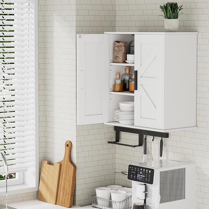 Homleke Bathroom Wall Cabinet, Over Toilet Storage Cabinet - Image 9
