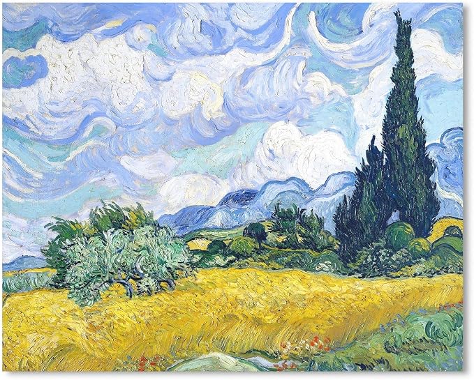 1 KINGO Van Gogh Canvas Wall Art: Wheat Field by 1KINGO