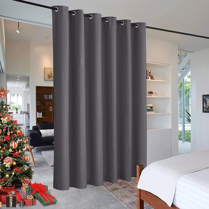 RYB HOME Extra Wide Curtains for Divider Room Separation Soundproof Temporary by RYBHOME