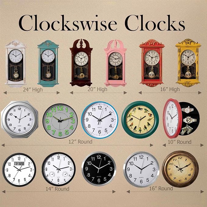 Clockswise Vintage Grandfather-Style Wall Clock - Image 7