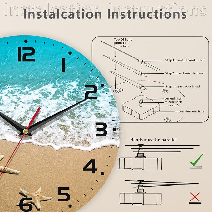 Starfish On A Beach Sand Wall Clock - Image 4