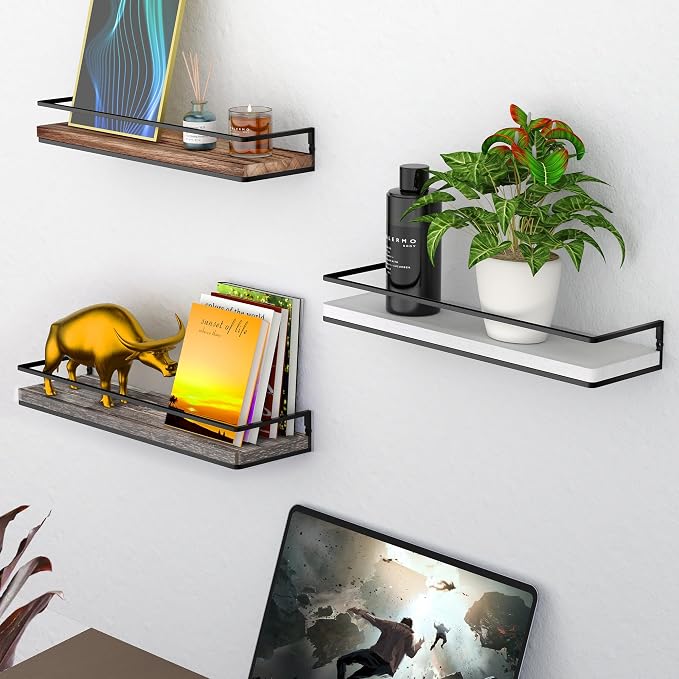 Meangood Floating Shelves Wall Mounted Set of 2, Wall Shelf - Image 5