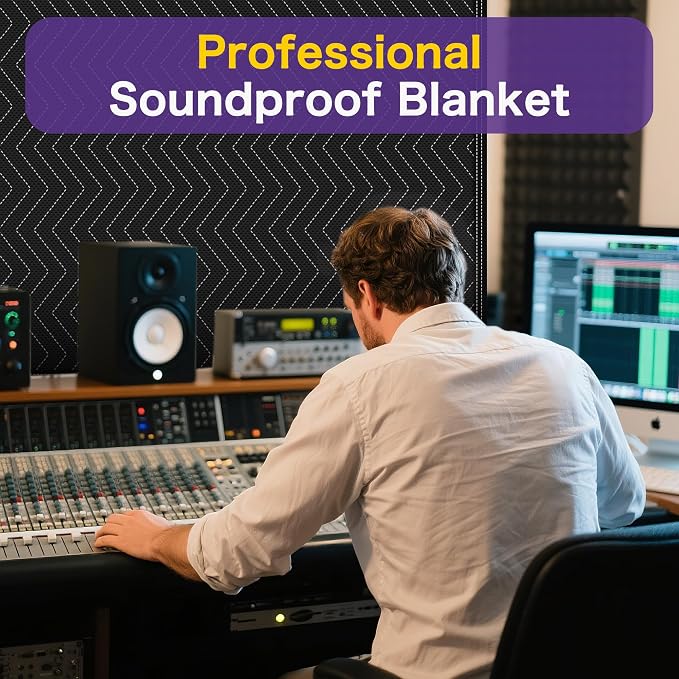 2 PCS Extra Large Sound Dampening Blanket, Noise Cancelling Studio Acoustic - Image 2