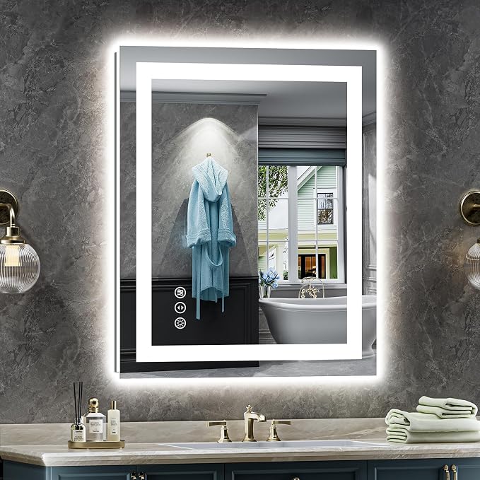 Briivue 24x32 Inch LED Bathroom Mirror by Briivuemodernmirrors