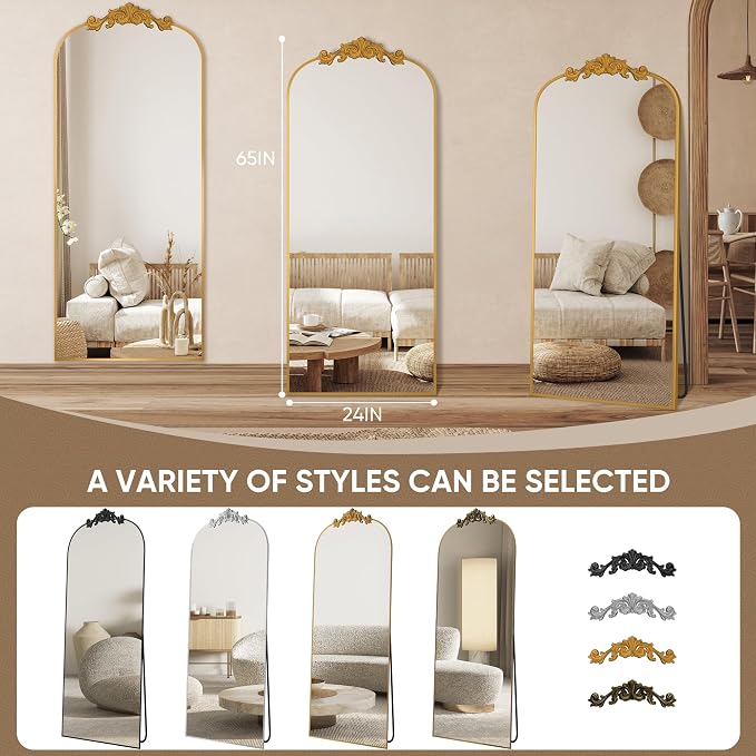Antok Arched Full Length Mirror, Full Body Mirrors - Image 7