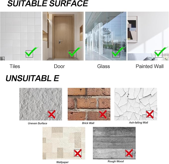 JEOYOO HD Glass Full Length Wall Mirror Tiles, Frameless Full Body Mirror Tiles - Image 8