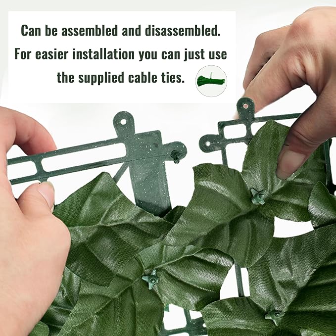 Artificial Ivy Privacy Fence Screen: 80 "x 120" Anti-Ultraviolet Artificial - Image 3