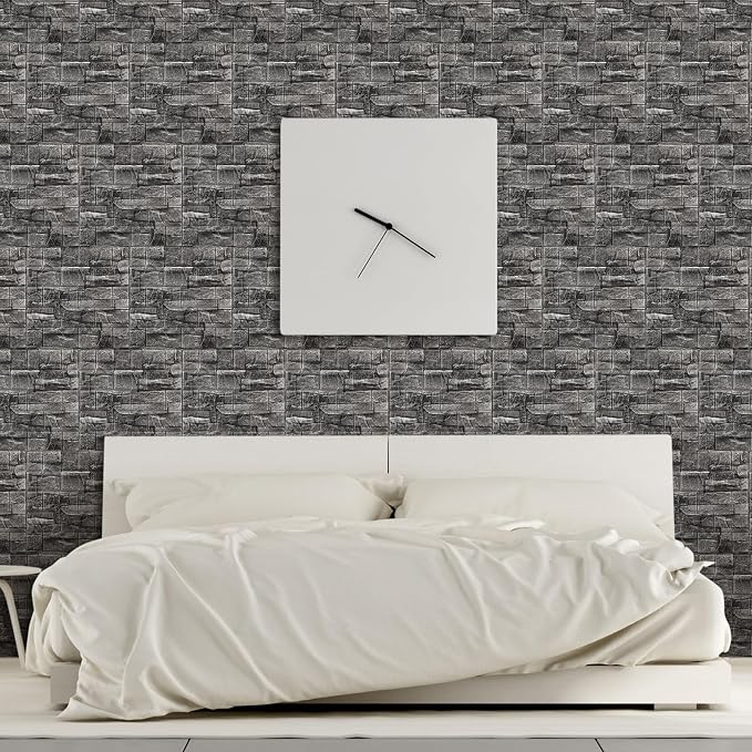 Tinlade 30 Pcs 28.81 Sq ft 3D Wall Panels Peel and Stick Foam Brick Wallpaper - Image 7