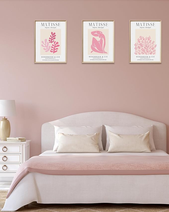 Framed Matisse Pink Canvas Wall Art, Abstract Matisse Canvas Wall Decor - Image 6