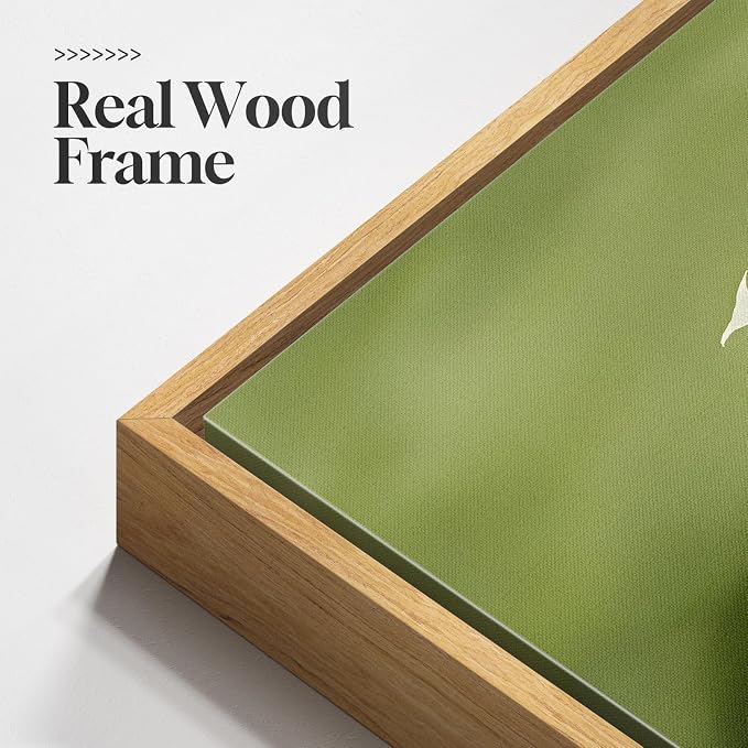Framed Green Abstract Wall Art, Modern Minimalist Sage Green Canvas Prints - Image 5