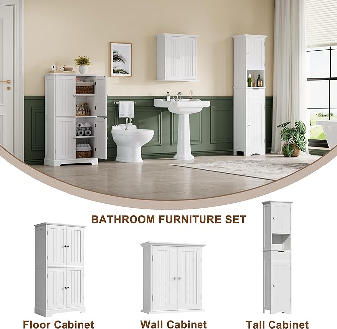 ChooChoo Bathroom Wall Cabinet, Over The Toilet Space Saver Storage Cabinet - Image 5