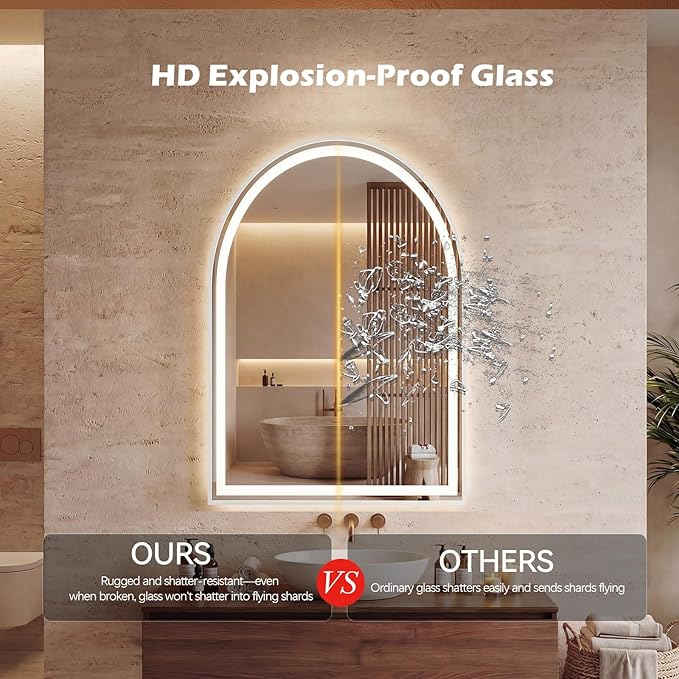 Sweetcrispy 20"×28" LED Bathroom Mirror - Image 3