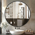Black Bathroom Mirrors for Wall by Delma