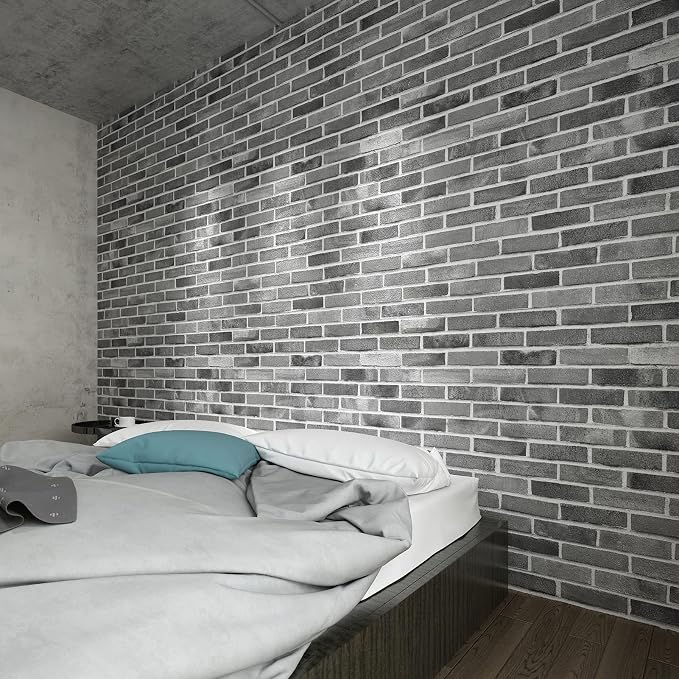 Art3d 20-Pack105 Sq.Ft Faux Brick 3D Wall Panels Peel and Stick in Stone Ash - Image 3