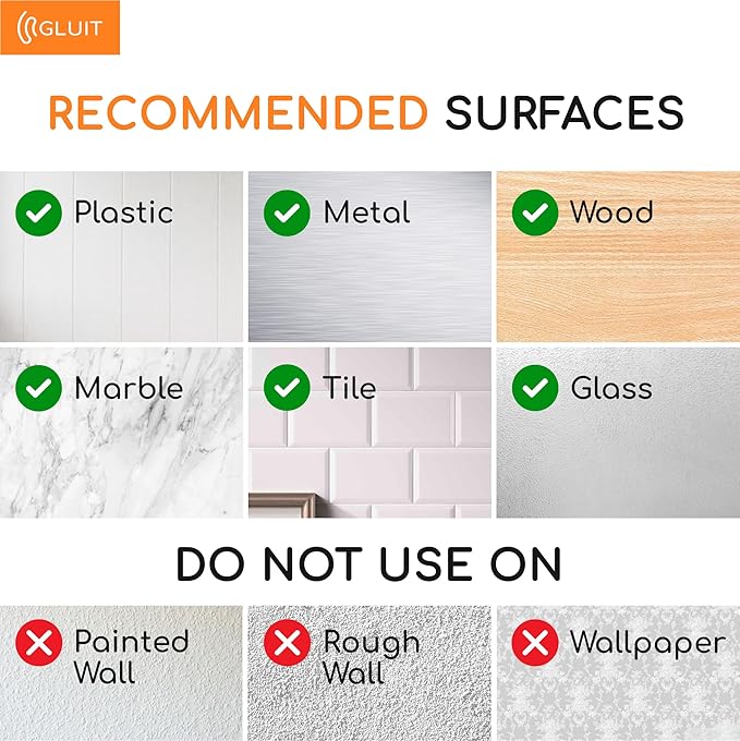 GLUIT Adhesive Wall Hooks for Hanging Heavy Duty 22 lbs Hooks for Walls No Drill - Image 4