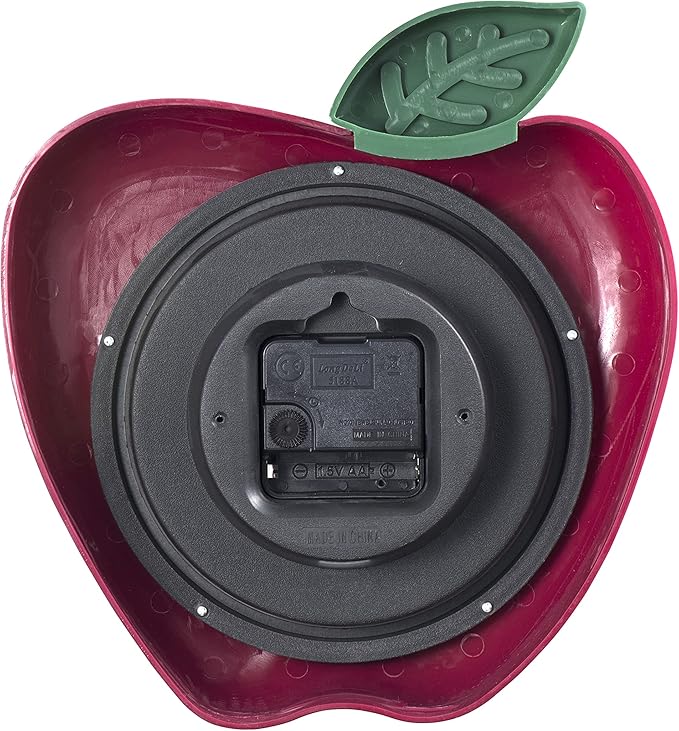 Westclox 10" 3-Dimensional Apple Wall Clock- Model #38038A - Image 2