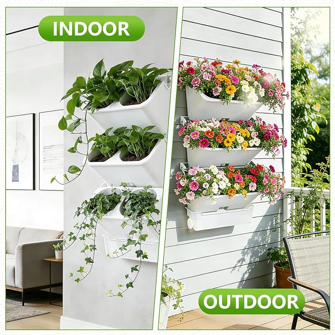 3-Tiers Vertical Wall-Mounted Planter - Image 7