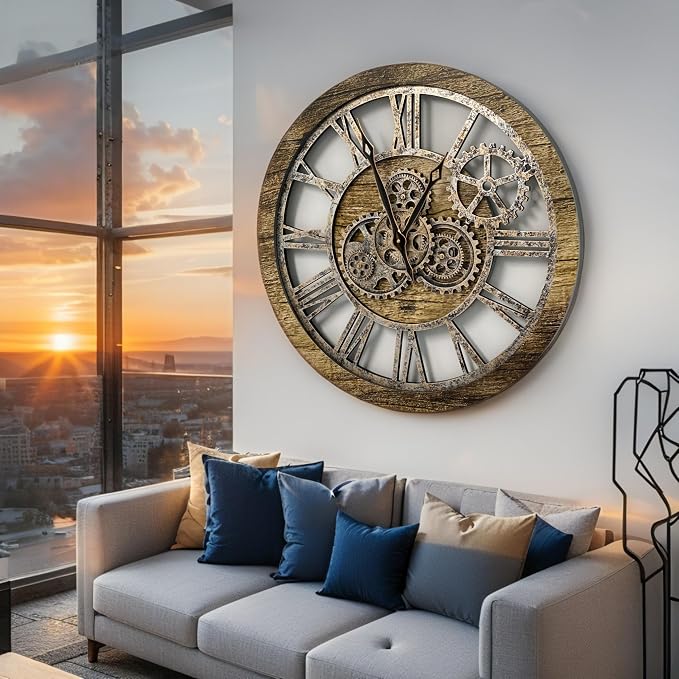 ImprovingLife The Gears Clock The Original Real Moving Gear Wall Clock Vintage - Image 5