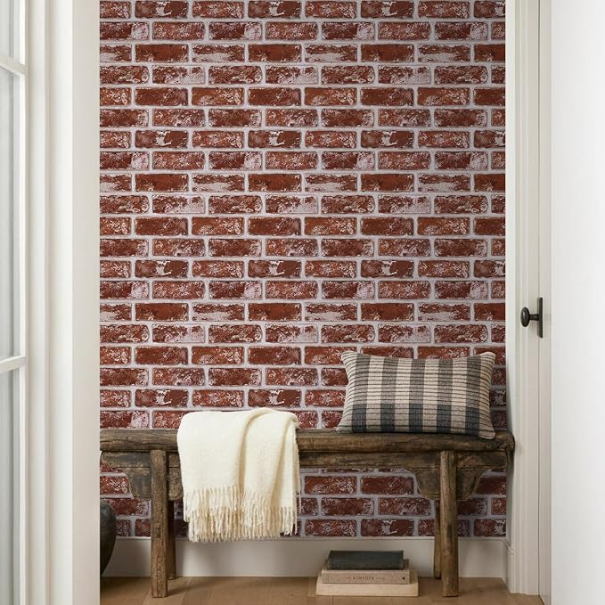 COMSTICKC 3D Faux Brick Wall Panels Peel and Stick, Small Size Thin PVC Fake - Image 8