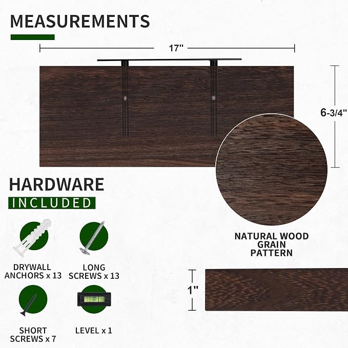 Marsmiles Wood Floating Shelves - Image 2