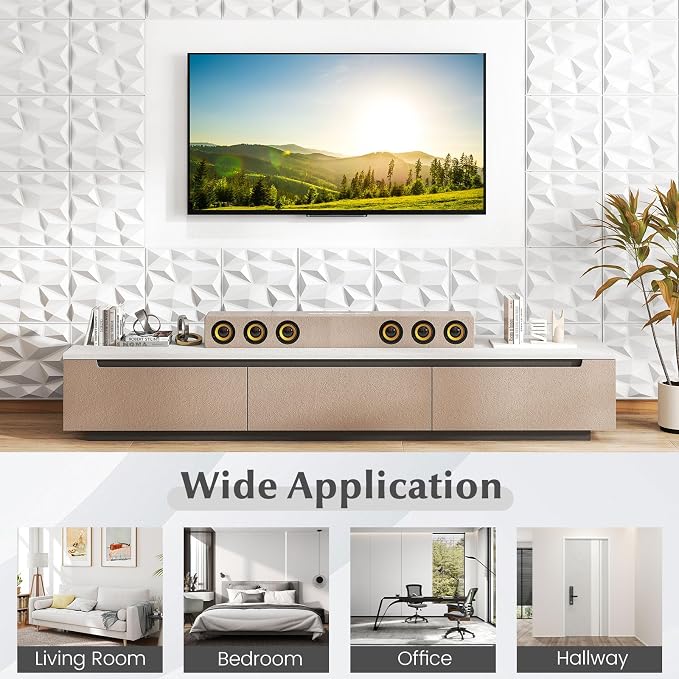 Giantex 100 Pack 3D Wall Panels, Lightweight Waterproof, DIY Cut & Paint - Image 8