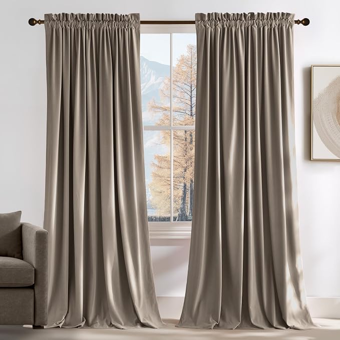 NICETOWN 120 inches Velvet Curtains by NICETOWN