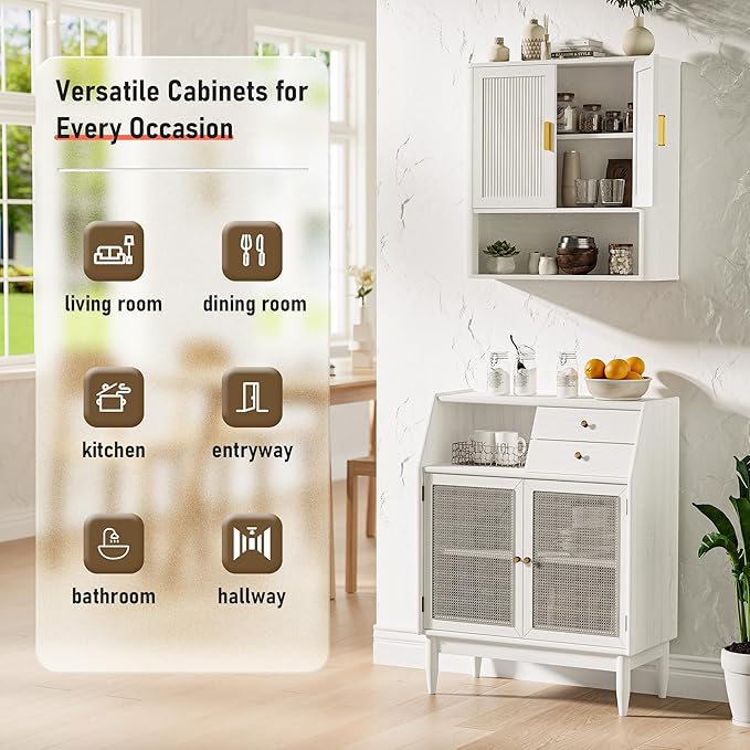 INNOD Bathroom Wall Cabinet, Wall-Mounted Medicine Cabinet - Image 2