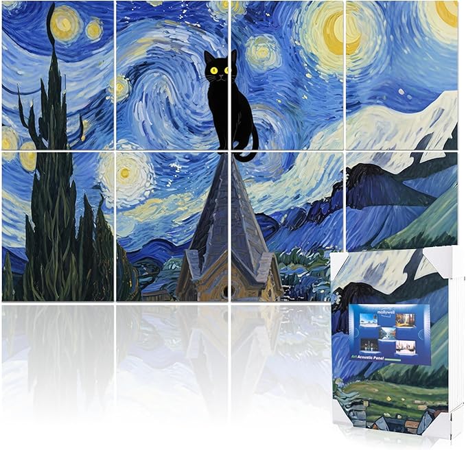 Mollywell Art Acoustic Panels 48x32x0.4 Inch, Gaming Room| by Mollywell