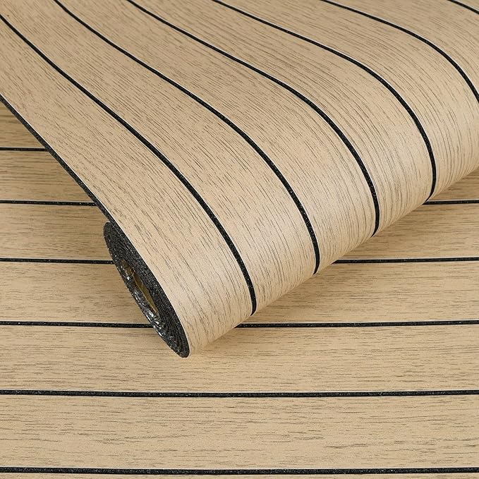 VEELIKE Light Oak Wood Wall Panels Peel and Stick Foam Slat Wallpaper by VEELIKE