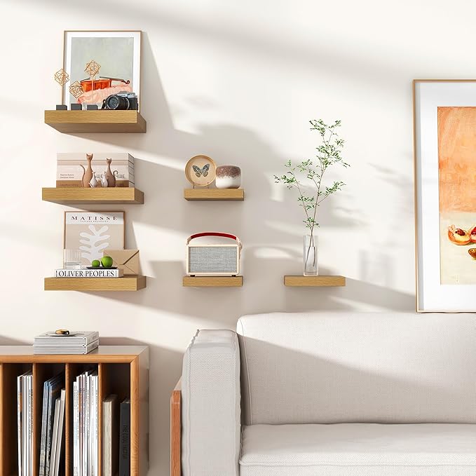 Square Floating Shelves for Wall 12"W x 12"D x 1.4"H, Small Engineered Wood - Image 5