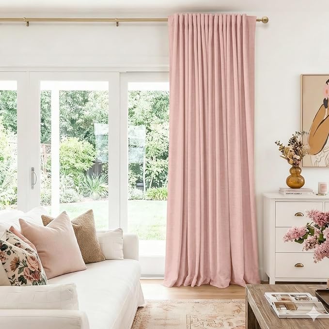 100% Blackout Shield Linen Blackout Curtains - Image 5