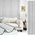 White/Grey 3D Wood Slat Panels for Walls Peel and Stick PVC Slat Wall Paneling by STICKEEP