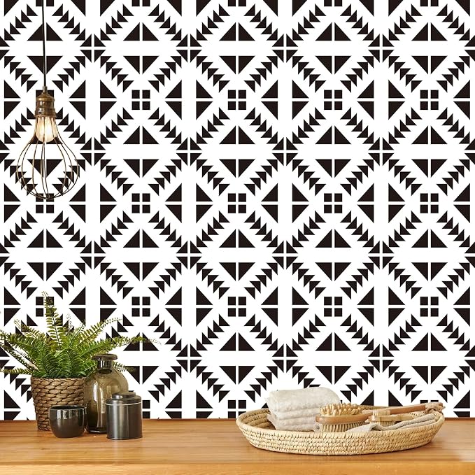 Jeweluck Black and White Peel and Stick Wallpaper Black and White Removable by Jeweluck